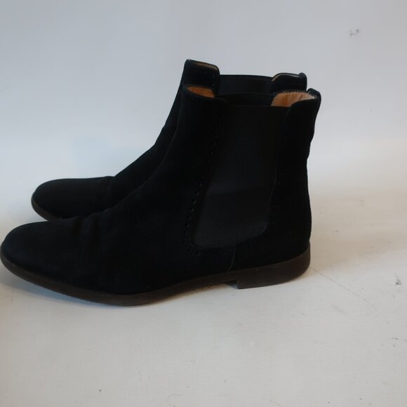 Womens Sutor Mantellassi Black Suede Flat Heel Pull-On Booties 40 US/10 - Picture 3 of 16